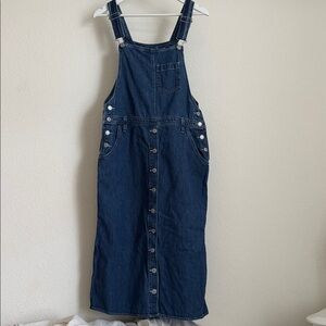 Levi's Blue Denim Button-Front Overall Dress M